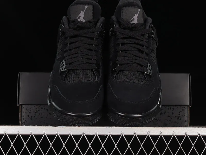 All categories Air Jordan Jordan series basketball shoes Air Jordan 4 LJR version Air Jordan 4 Retro "Black Cat" AJ4 Joe 4 Black Cat First layer frosted CU1110-010